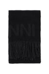 Ganni logo lettering scarf