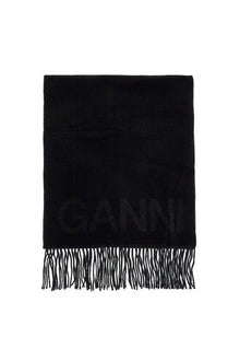  Ganni logo lettering scarf