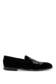  Dolce & Gabbana embroidered velvet loafers