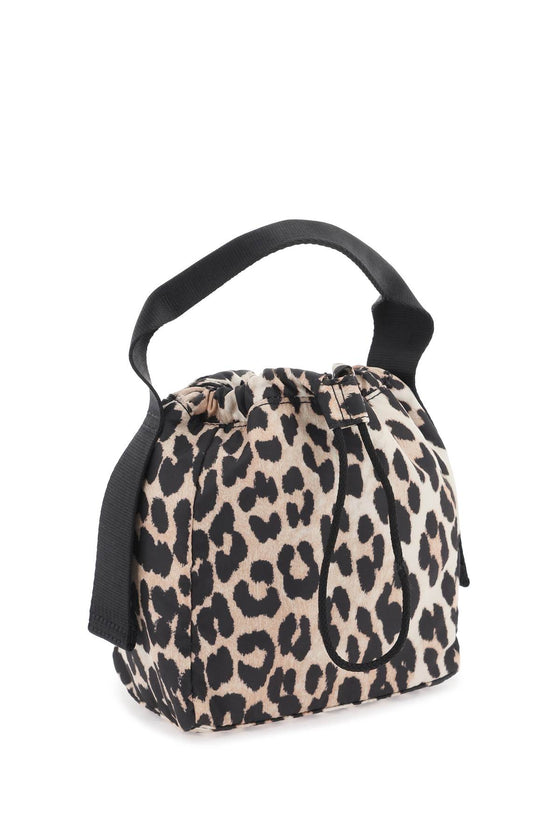 Ganni leopard tech handbag