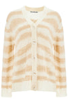 Acne Studios striped distressed cardigan with