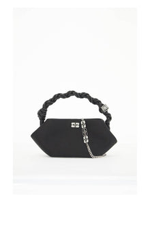  Ganni mini bou satin handbag