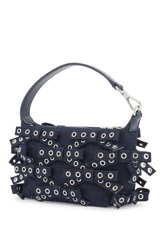 Ganni mini bow eyelet butterfly bag