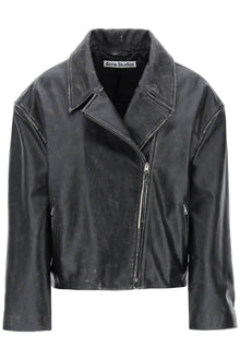  Acne Studios "vintage leather jacket with distressed effect