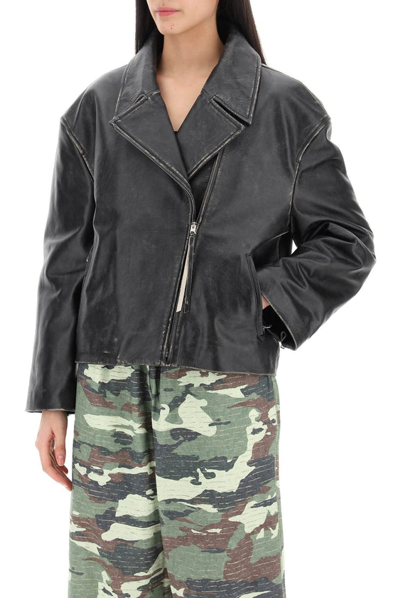 Acne Studios 'vintage leather jacket with distressed effect