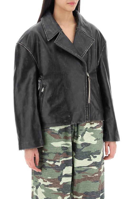 Acne Studios 'vintage leather jacket with distressed effect