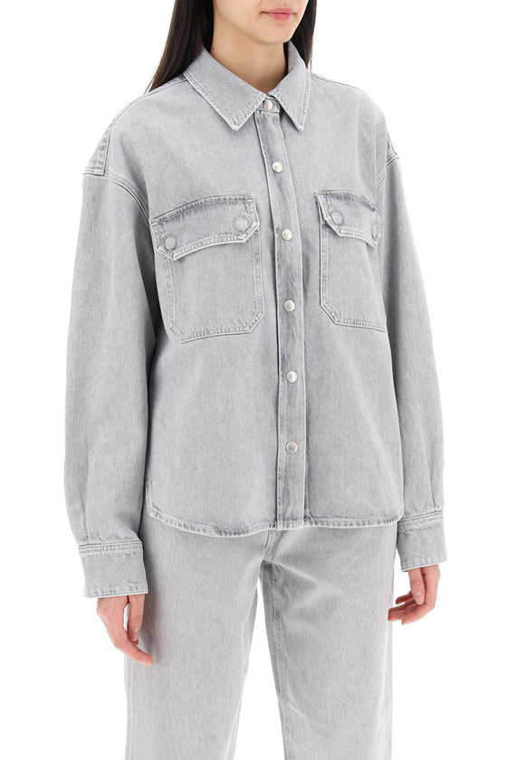 Agolde gwen denim shirt for women