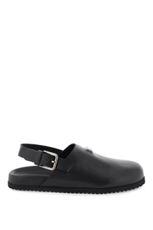  Dolce & Gabbana leather clogs with logo plate