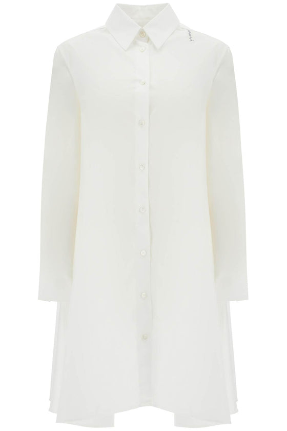 Marni white cotton dress with embroidery