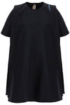 Marni loose dress with wide neckline black cotton short sleeve