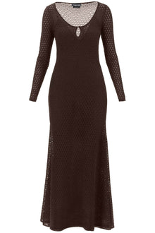  Tom Ford long knitted lurex perforated dress