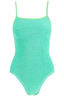  Reina Olga high-waisted neon green one-piece swimsuit with adjustable straps