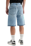 Amiri denim logo varsity bermuda shorts