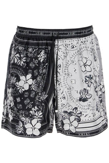  Amiri silk bandana print bermuda shorts