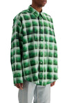 Acne Studios green checkered cotton flannel shirt