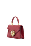 Dolce & Gabbana red poppy leather shoulder and crossbody bag with heart motif