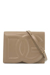 Dolce & Gabbana taupe calfskin crossbody bag with adjustable strap