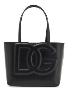  Dolce & Gabbana black smooth calfskin rectangular shopping bag