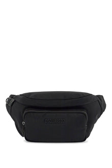  Dsquared2 black waist bag in polyamide with adjustable shoulder strap