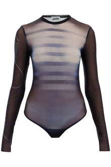  JEAN PAUL GAULTIER printed mesh body suit for