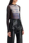 JEAN PAUL GAULTIER printed mesh body suit for