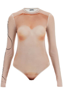  JEAN PAUL GAULTIER printed mesh body suit for