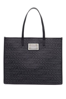  Dolce & Gabbana large jacquard-coated tote bag