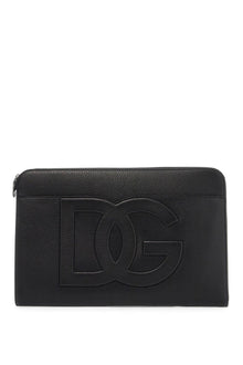  Dolce & Gabbana large hammered leather pouch