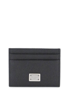  Dolce & Gabbana leather card holder with logo plate