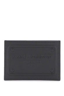  Dolce & Gabbana embossed logo leather cardholder