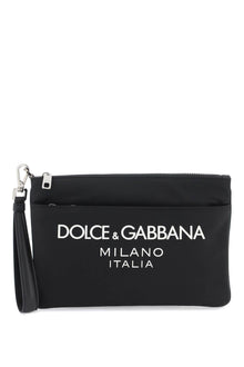  Dolce & Gabbana nylon pouch with rubberized logo