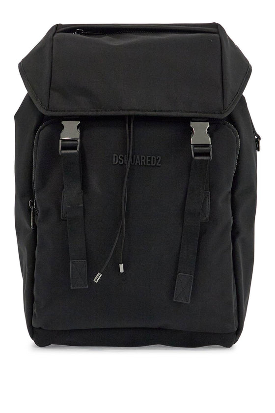 Dsquared2 black nylon laptop backpack