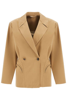  Blaze Milano beige double-breasted cotton blazer