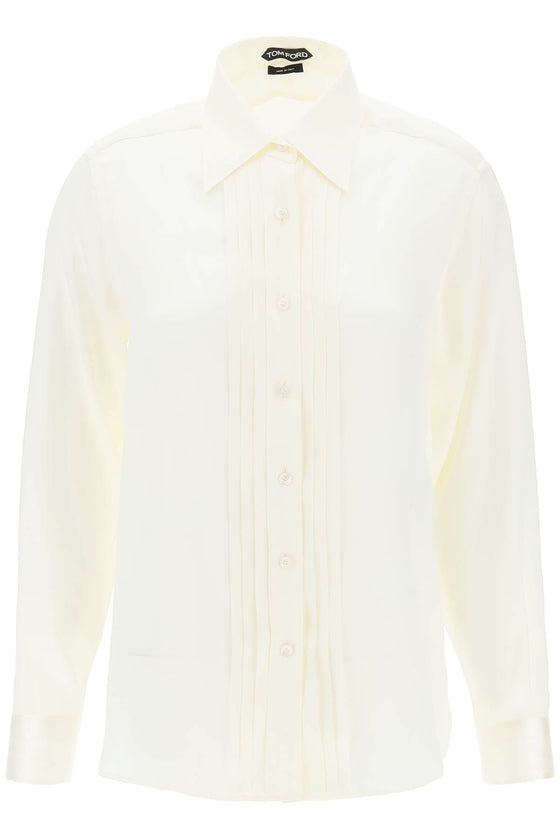 Tom Ford silk charmeuse blouse shirt