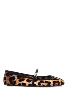  Dolce & Gabbana multicolor ballerinas in cotton and viscose with leopard print