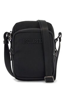  Dsquared2 black minimalist crossbody bag in polyamide