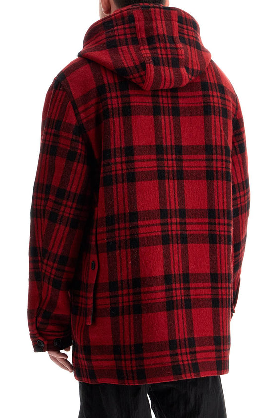 Woolrich plaid cruiser hooded jacket