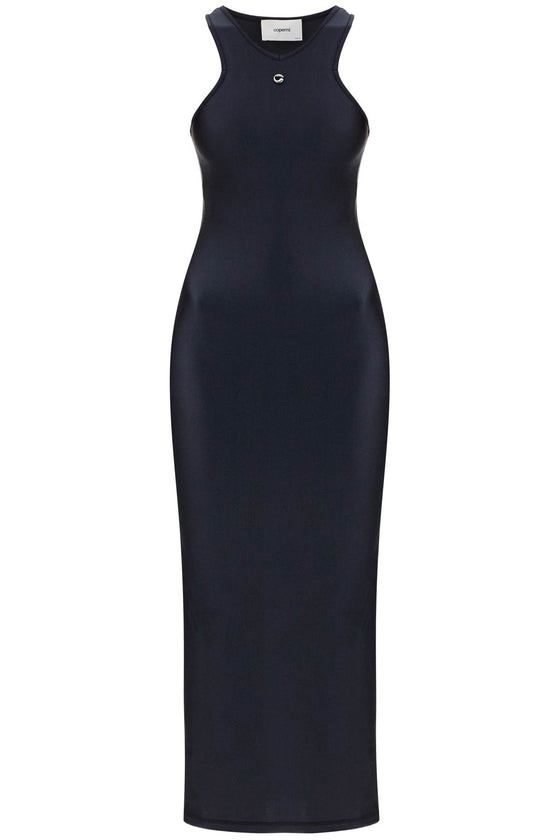 Coperni shiny jersey midi dress in