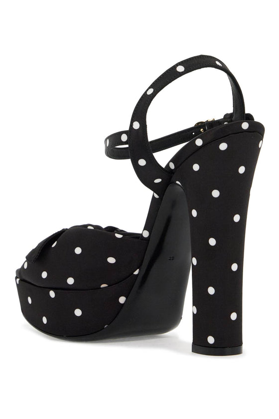 Dolce & Gabbana "keira polka dot satin platform sandals