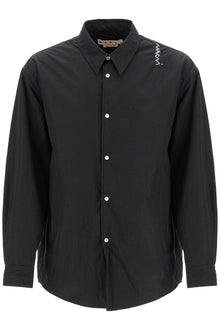  Marni padded overshirt with embroidered logo