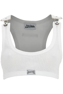  JEAN PAUL GAULTIER cropped tank top with overall-style