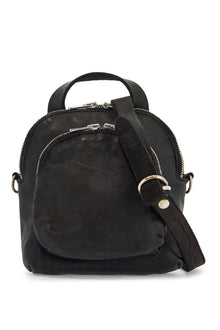  Guidi mini backpack in black horse leather with handle and straps