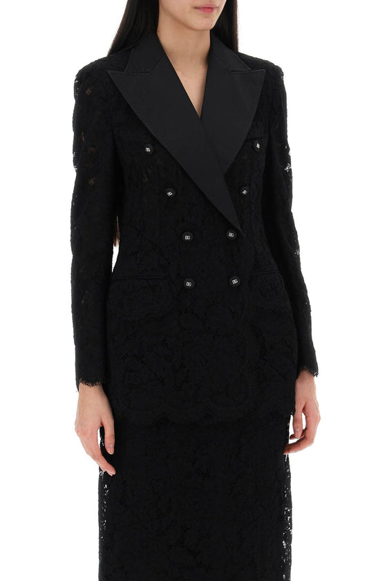 Dolce & Gabbana turlington double-breasted lace blazer