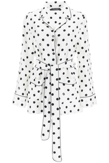  Dolce & Gabbana silk polka dot pajama shirt