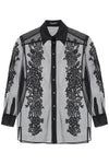 Dolce & Gabbana organza shirt with lace inserts