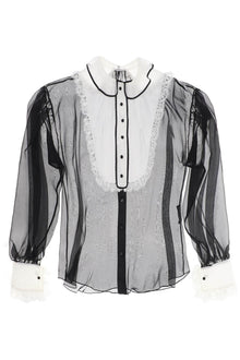  Dolce & Gabbana chiffon blouse with plastr