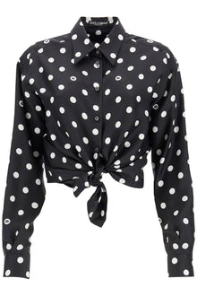  Dolce & Gabbana silk polka dot print blouse