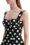 Dolce & Gabbana polka dot print strapless mini dress