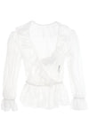 Dolce & Gabbana silk chiffon blouse with ruffles.