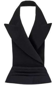  Dolce & Gabbana open-back wool and silk blend vest